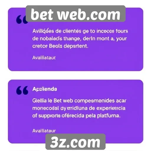 Avaliações de clientes sobre o atendimento do bet web.com